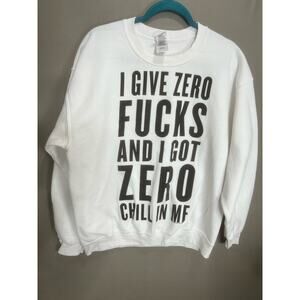 Ariana Grande Give Zero F’s Chill Crewneck Dangerous Woman Official Merch Sz L